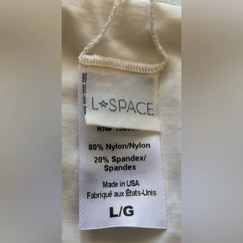NWOT L*Space Ari Top Nancy Lee Bottom Bitsy Medium/Large Yellow White Colorblock